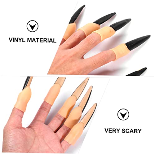 JOINPAYA 3 Sätze gefälschte Halloween Party Halloween Halloween-Cosplay-Requisiten halloweendeko Skelett Schaum LED Zombie-Fingernagel Fingernägel für Halloween Vinyl von JOINPAYA