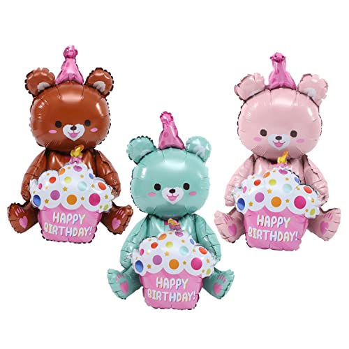 JOINPAYA 3 Stück Ballon Karikatur Figuren Partyversorgung Party Gefälligkeiten Geburtstagsparty Liefert Partydekorationen Aluminiumfolie Colorful von JOINPAYA