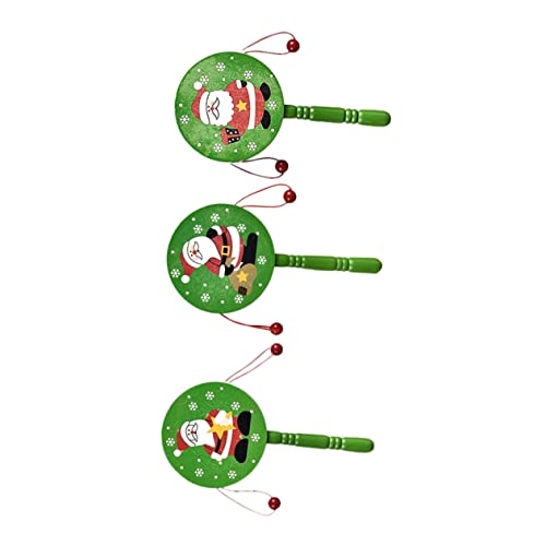 JOINPAYA 3 Stück Chinesische Spielzeugtrommel Rasseltrommel Für Holzinstrumente Chinesisches Traditionelles Hölzern Green JOINPAYA 3 Stück Chinesische Spielzeugtrommel Rasseltrommel Für Holzinstrumente Chinesisches Traditionelles Hölzern Green von JOINPAYA