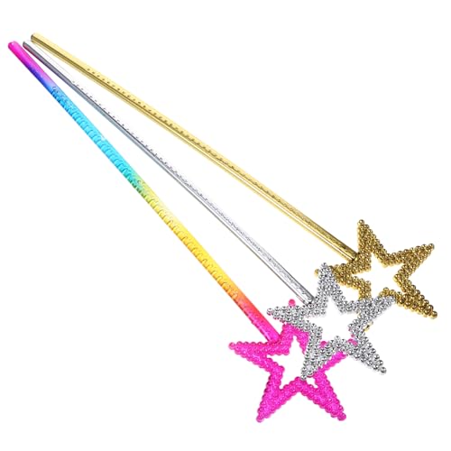 JOINPAYA 3 Stück Engel Zauberstab Fee Mädchen Stöcke Fairy Wand ' Party Favours Party Sachen feierstahl hochzeitsdeko Kleid Zauberstäbe für wenig Sternstab-Sticks Harz von JOINPAYA