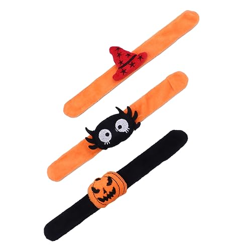 JOINPAYA 3 Stück Kinderarmband Armband Für Weiße Armbänder Armbänder Schlagarmbänder Für Halloween-snap-armband Armreif Halloween-klappring Seidentuch von JOINPAYA