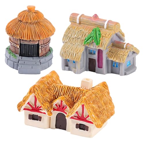 JOINPAYA 3 Stück Kleines Dorfhaus: Miniatur-gartenzubehör – Harzhäuser, Minifiguren Für Die - – Feengarten-Ornamente JOINPAYA 3 Stück Kleines Dorfhaus: Miniatur-gartenzubehör – Harzhäuser, Minifiguren Für Die - – Feengarten-Ornamente von JOINPAYA