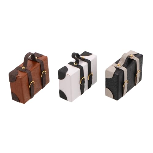 JOINPAYA 3 Stück Maßstab Vintage Puppenhaus Reisegepäck Dekoration Kleine für Puppenhaus-zubehör und Mini Raumdekoration JOINPAYA 3 Stück Maßstab Vintage Puppenhaus Reisegepäck Dekoration Kleine für Puppenhaus-zubehör und Mini Raumdekoration von JOINPAYA