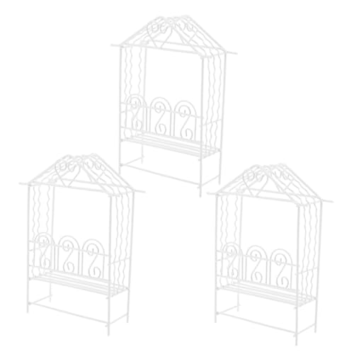 JOINPAYA 3 Stück Mikrolandschaftsdekoration Feengartenzubehör Dollhouse Bogen Hintergrund kleine Puppenstubendekoration Feenhaus Zubehör Miniatur-Landschaftsdekoration Weiß von JOINPAYA