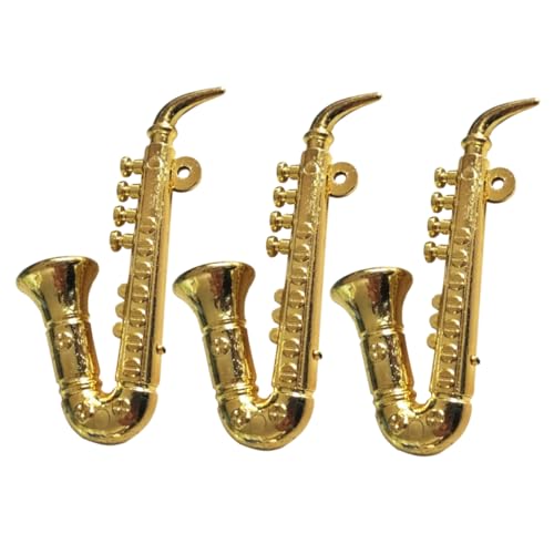 JOINPAYA 3 Stück Mini Musikinstrument Kinderspielzeug Mini Saxophon Puppenhaus Saxophon Miniatur Saxophon Puppenhaus Mini Instrumente Saxophon Saxophon Partygeschenke von JOINPAYA