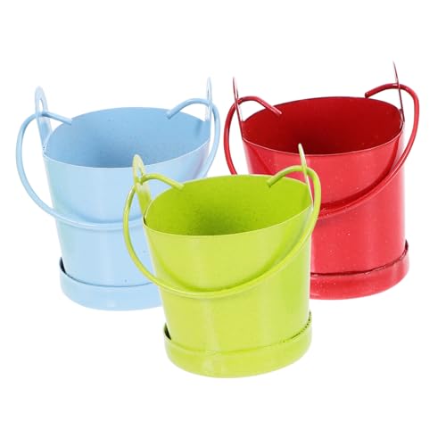 JOINPAYA 3 Stück Mini-blecheimer Puppe Klein Drinnen Miniatur Mini-Eimer Partyartikel Winzig Wischeimer Baustützen Spielzeuge Mini- -dekore Mini-hausmodelle Mini-Halter Weißblech von JOINPAYA