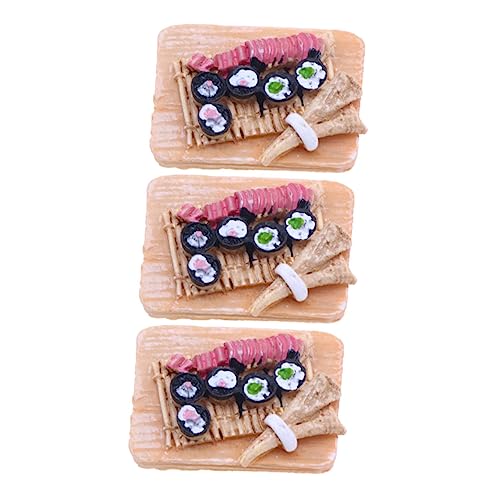 JOINPAYA 3 Stück Miniatur-Food-Spiel Requisiten Winzige Lebensmittelornamente Simulationslebensmittelspielzeug Puppenhaus Essen Requisiten Mini-Modell Mit Festem Essen Mini-Essen Plastik von JOINPAYA