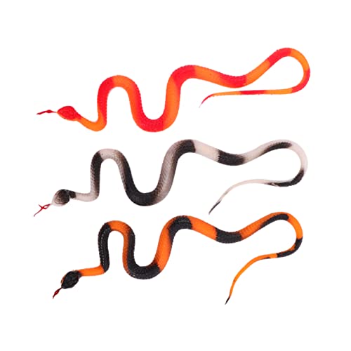 JOINPAYA 3 Stück Nachgemachtes Schlangenspielzeug Halloween Klamotten Halloween kostün Halloween Kostuem halloweenkostüme Fun Toy knifflige Schlangenrequisiten Schlange Requisiten künstlich von JOINPAYA