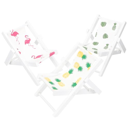 JOINPAYA 3 Stück Ornamente Puppenhaus-Garten-terrassenmöbel Mini-strandspielzeug Minimöbel Zum Basteln Zubehör Für Strandkörbe Mini-strandkörbe Miniatur-strandfiguren Strandzubehör Holz von JOINPAYA