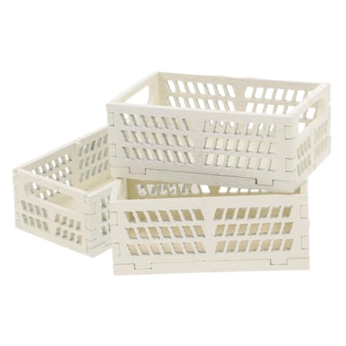 JOINPAYA 3 Stücke Miniatur Holzkiste Für Puppenhaus Puppenhaus Möbel Lagerung Box Tiny Holz Rahmen Organizer Bin von JOINPAYA