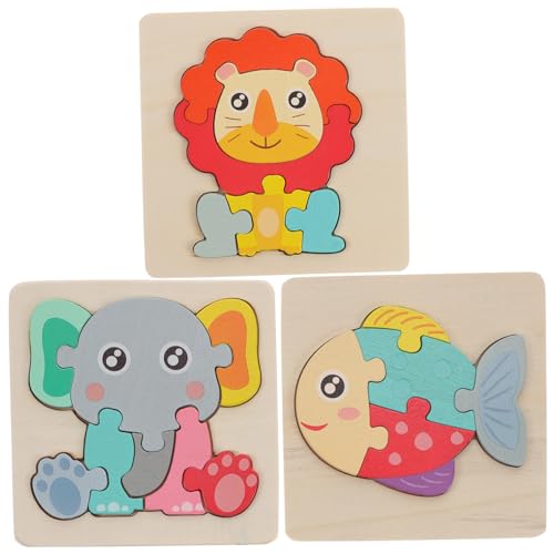 JOINPAYA 3 Stück Puzzle rätselbuch laubsägen für holzsteckpuzzel Geburtstagsgeschenk zabawki stymulujące rozwój Rätsel für früh Planke kleines Rätsel Holzspielzeug hölzern von JOINPAYA