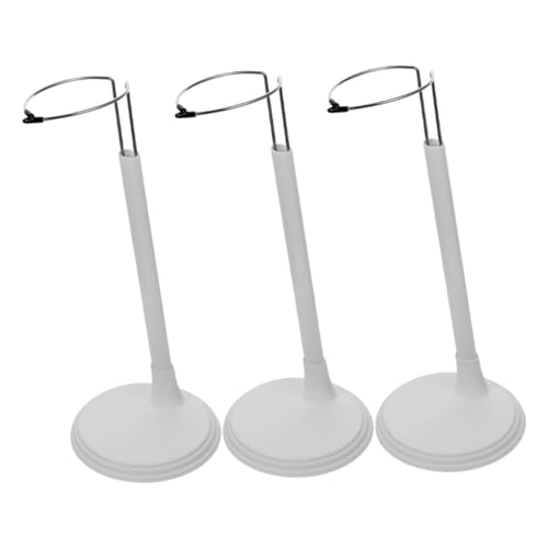 JOINPAYA 3 Stück Stützrahmen Für Puppen Stand Anzeige Gestell Puppeninhaber Stehen Für Mädchen Figur Steht Babypuppe Puppenständer Unterstützung Halter Verstellbarer Figurenständer PVC Weiß von JOINPAYA