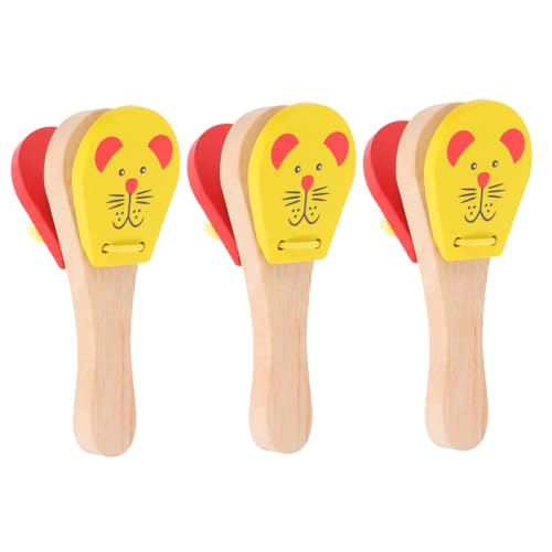 JOINPAYA 3 Stück Teiliges Castagnetten Mausmotiv Natürliche Ungiftige Orff-Percussion für Kleinkinder Leicht Handlich Fördert Motorik Tiererkennung und Musikalische Früherziehung JOINPAYA 3 Stück Teiliges Castagnetten Mausmotiv Natürliche Ungiftige Orff-Percussion für Kleinkinder Leicht Handlich Fördert Motorik Tiererkennung und Musikalische Früherziehung von JOINPAYA