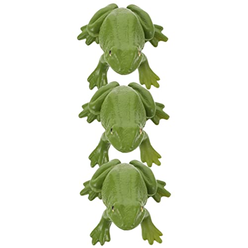 JOINPAYA 3 Stück Teiliges Frosch Modell Realistische Frosch Figurine Miniatur Frösche Deko für Desktop Ornament Langlebig und Detailreich von JOINPAYA
