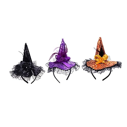 JOINPAYA 3 Stück Teiliges Haarband mit Leichter Dekorativer Hexenhut Form in Schwarz und Orange Elastisches Stirnband für Halloween Karneval Mottoparty und Bühnenauftritte JOINPAYA 3 Stück Teiliges Haarband mit Leichter Dekorativer Hexenhut Form in Schwarz und Orange Elastisches Stirnband für Halloween Karneval Mottoparty und Bühnenauftritte von JOINPAYA