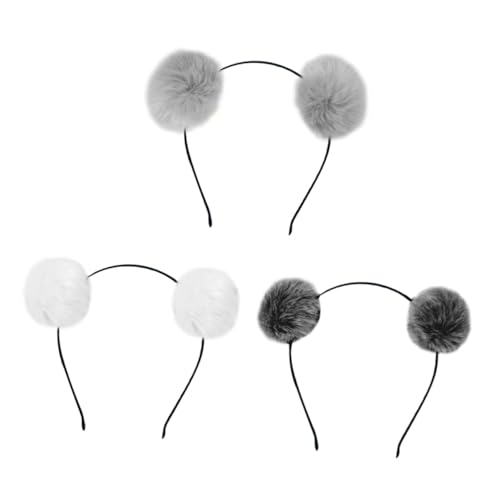 JOINPAYA 3 Stück Teiliges Haarreif mit Flauschigen Pom Pom Bällen Katzenohren Stirnband in Weiß Dunkelgrau und Schwarz Weiches Haarschmuck Zubehör für Mädchen Party Cosplay und Alltag JOINPAYA 3 Stück Teiliges Haarreif mit Flauschigen Pom Pom Bällen Katzenohren Stirnband in Weiß Dunkelgrau und Schwarz Weiches Haarschmuck Zubehör für Mädchen Party Cosplay und Alltag von JOINPAYA