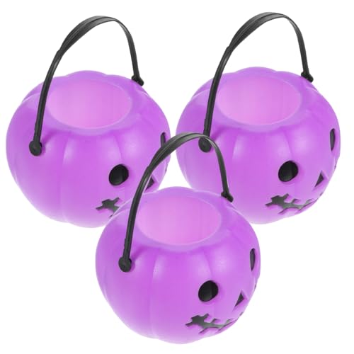 JOINPAYA 3 Stück Teiliges Halloween Süßigkeiten Eimer Kürbis Design mit Praktischem Henkel Leichtes Kunststoff Material Bruchsicher und Festlich für Halloween Party Dekoration und JOINPAYA 3 Stück Teiliges Halloween Süßigkeiten Eimer Kürbis Design mit Praktischem Henkel Leichtes Kunststoff Material Bruchsicher und Festlich für Halloween Party Dekoration und von JOINPAYA
