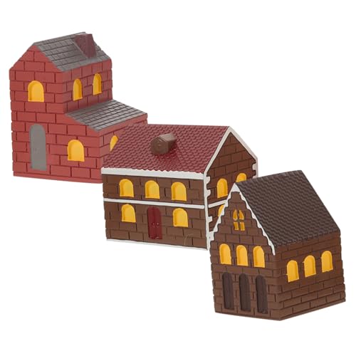 JOINPAYA 3 Stück Teiliges Japanisches Miniaturhaus Langlebigem Harz Mini Haus Bausatz mit Einfacher Montage Dekoratives Puppenhaus für Fairy Garden Bonsai Cake Topper und Mikro-Landschaft von JOINPAYA