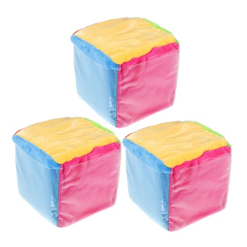 JOINPAYA 3 Stück Teiliges Jumbo Würfel aus Weichem Stoff mit Einsteckkarten-fächern Bunte Sichere Lernwürfel für Interaktives Mathelernen und Familienspiele im Klassenzimmer von JOINPAYA