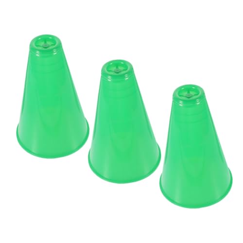JOINPAYA 3 Stück Teiliges Trichter aus Robustem PP Kunststoff Klar Leichter Outdoor Party Noisemaker für Sportveranstaltungen Spiele und Cheerleading Tragbar und Langlebig Grün von JOINPAYA