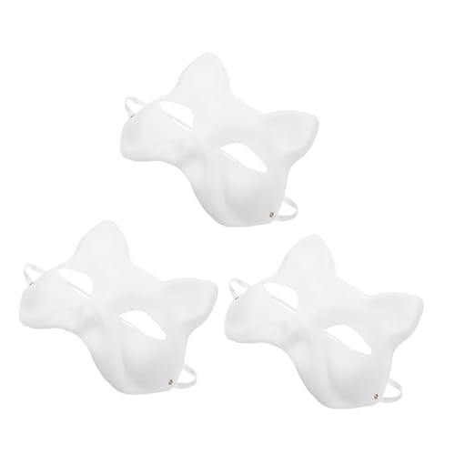 JOINPAYA 3 Stück Weiße DIY Katzenmasken aus Umweltfreundlichem Papierpappmaché Handbemalbare Halbe Tiergesicht Masken für Halloween Cosplay Fasching und Maskenbälle Nachhaltige Bastelidee JOINPAYA 3 Stück Weiße DIY Katzenmasken aus Umweltfreundlichem Papierpappmaché Handbemalbare Halbe Tiergesicht Masken für Halloween Cosplay Fasching und Maskenbälle Nachhaltige Bastelidee von JOINPAYA