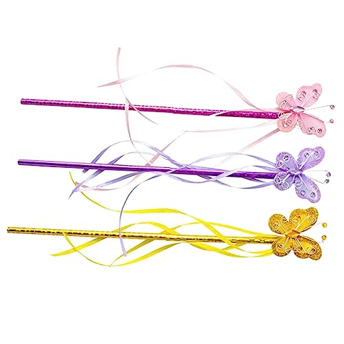 JOINPAYA Schmetterlinge Fee Sticks 3 Pack Jungen Und Mädchen Fee Zauberstäbe Dress-up Party Supplies Geburtstag von JOINPAYA
