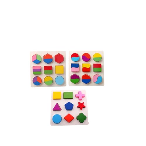 JOINPAYA 3 Stücke Geometrieerkennungsspielzeug Geometrie-Puzzle Frühes Lernen Geometrietafel Bambus JOINPAYA 3 Stücke Geometrieerkennungsspielzeug Geometrie-Puzzle Frühes Lernen Geometrietafel Bambus von JOINPAYA
