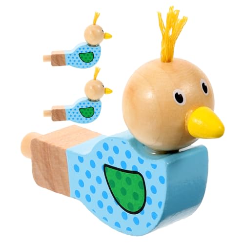 JOINPAYA 3 Stücke Vogelpfeife Aus Holz Krabbelndes Babyspielzeug Stielspielzeug Partyartikel Für Zugpfeife Für Vogelpfeifen Vogelpfeife Für Spielzeugpfeife Blue Hölzern von JOINPAYA