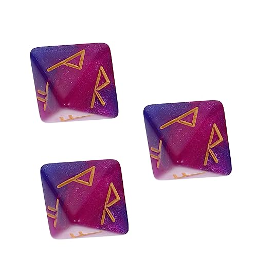 JOINPAYA 3 Stücke Würfel Polyhedral Retro Hand Rune Spiel Requisiten Acryl von JOINPAYA