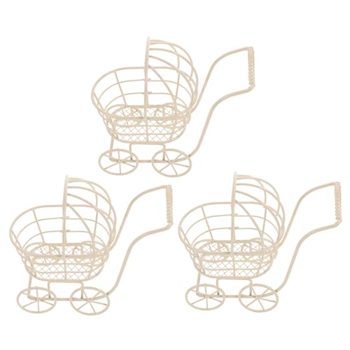 JOINPAYA 3 Teiliges Kinderwagen Miniatur Wohnzimmermöbel Puppenhaus Zubehör Miniatur Requisiten Kleiner Kinderwagen Für Babys Zubehör Kinderspielzeug von JOINPAYA