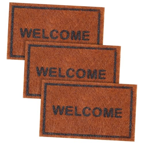JOINPAYA 3 Teiliges Modellszenenzubehör Willkommensteppich Für Puppen Miniatur Puppenhausteppich Puppenhaus Bodendecke Puppen Mini Bodenpolster Für Puppenhaus Mini Tür Bodenpolster von JOINPAYA