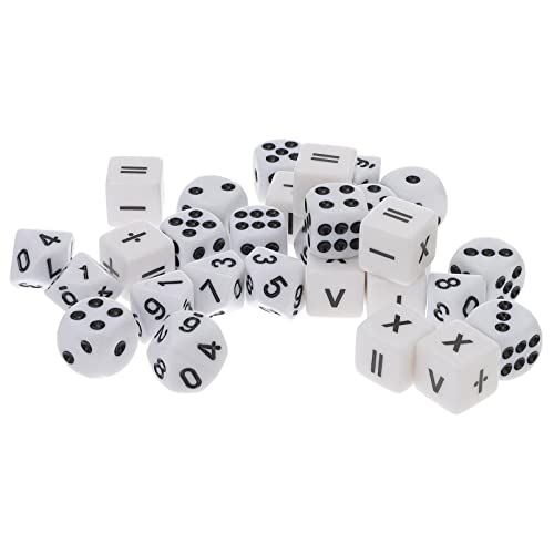 JOINPAYA Pädagogisches 30-teiliges Würfelset Aus Acryl Für Kinder Mathematik-Zeichen Würfel-Requisiten Für Mathematik-Spiele Sicheres Unterhaltsames Lernwerkzeug von JOINPAYA