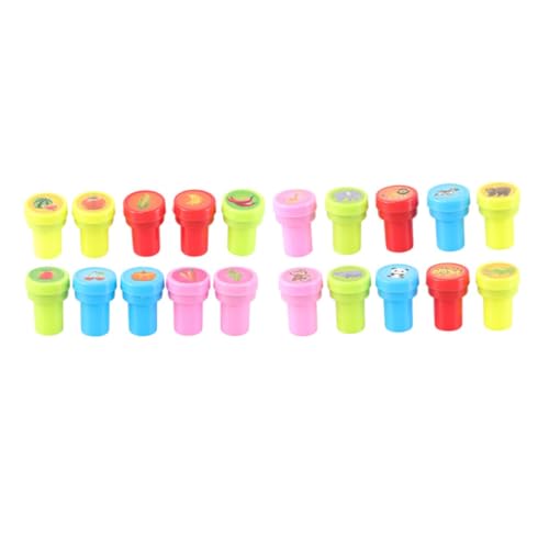 JOINPAYA 30 Stück Kinderstempel bastelset basteln für Brief Dekoration scheckheft Funny Toys scrapbbok Selbstfärbende Stempel für Cartoon-Tierstempel Plastik von JOINPAYA