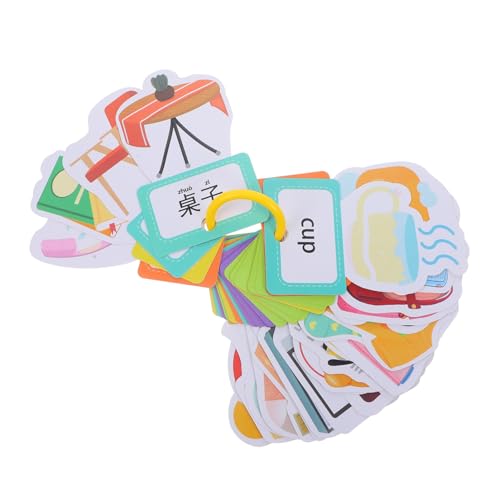 JOINPAYA 30 Stück Kognitives Kinderspielzeug Lernkarten Englisch Spielkarten Interessantes Kinderspielzeug Karteikarten Lernen Englische Lernkarten Lernspielzeug Für Lernkarten Papier von JOINPAYA
