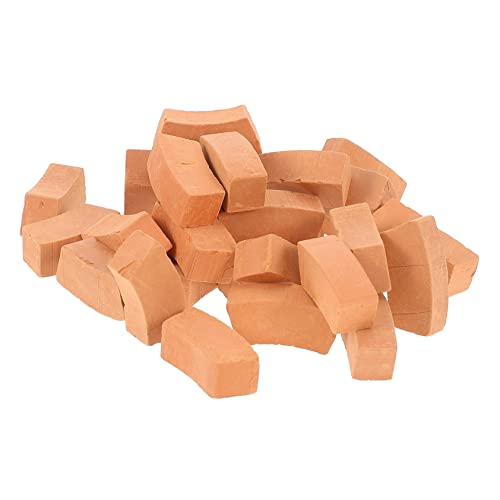 JOINPAYA 30 Stück Mini-Bausteinmodell Bauen Miniatur bastelset basteln für DIY-Modellbau handwerkskunst mockin DIY Mini-Gartenziegel Sandtisch-Ziegel-Modelle Ton rot von JOINPAYA