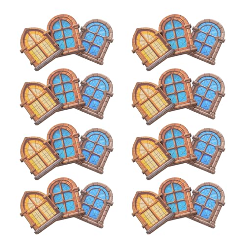 JOINPAYA 30 Stück Puppenhaus-Holzfenster, Puppenhausmöbel, Mini-Holzfenstermodelle, Puppenhauszubehör für Puppenhausdekoration von JOINPAYA