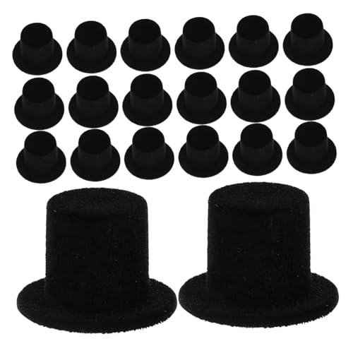 JOINPAYA 30 Stück Teiliges Schwarzem Samt Kleine Formale Hüte für Diy-halloween-puppen Vielseitige Haar Partydekoration Handliche Bastelaccessoires für Familienfeiern von JOINPAYA