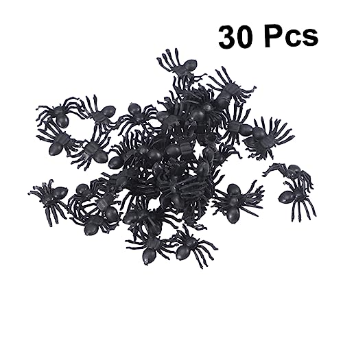 JOINPAYA 300 Stück Plastikspielzeugspinne Party Gefälschte Spinnen Klein Halloween-spinne Gefälschtes Halloween- Dekorationen Realistisch Spinnennetze Streich Black von JOINPAYA