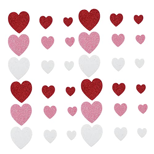 JOINPAYA 300Stücke Eva Herzform Aufkleber Selbstklebende Dekoration Für Valentinstag DIY Handwerk Für Gläser Wände Und Mehr von JOINPAYA