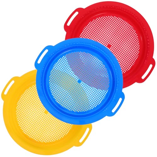 JOINPAYA 3Pcs Plastik Sand Sifter Böhle: Multicolor -Strandpaket Graben Discovery Rocks Sand Sifing Supplies Werkzeuge Für Backyard Beach Travel Party JOINPAYA 3Pcs Plastik Sand Sifter Böhle: Multicolor -Strandpaket Graben Discovery Rocks Sand Sifing Supplies Werkzeuge Für Backyard Beach Travel Party von JOINPAYA