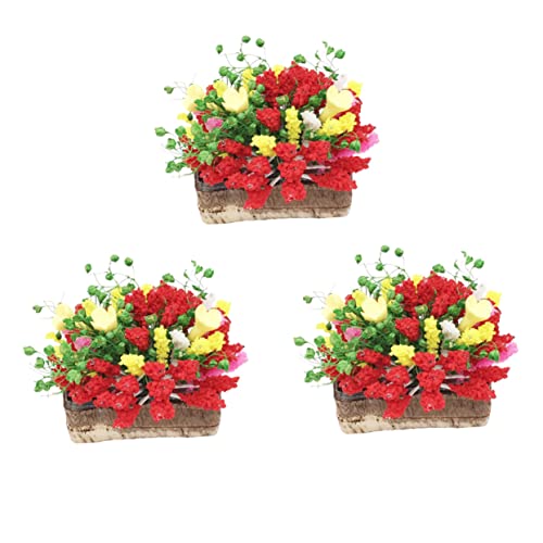 JOINPAYA 3Pcs Puppenhaus Topf Pflanze Künstliche Outdoor Ornamente Kunst Im Freien Pflanzen Herbst Herbst Im Freien Terrariumpflanzen Ornamente Für Herbst Kunstblumen von JOINPAYA