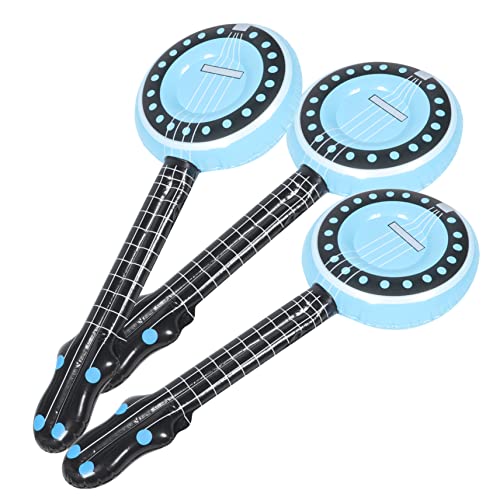 JOINPAYA Tragbare Aufblasbare Instrumente 3-teiliges Banjo-Spielzeug Für Kindermusikpartys Aufblasbare Banjos Aus PVC von JOINPAYA
