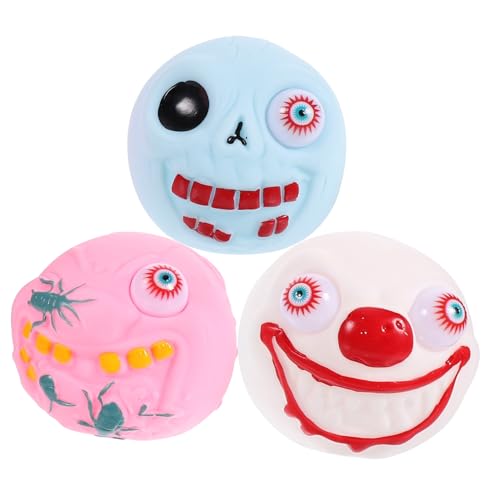 JOINPAYA 3St Halloween- - zum Stressabbau Halloween Theme Halloween Überraschungsgeschenk Fun Toy Halloween-Druckentlastungsgeschenke Halloween-Party-Ornament PVC von JOINPAYA