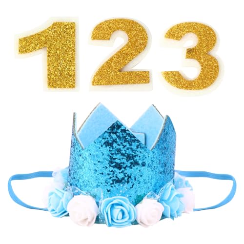 JOINPAYA Erster Geburtstag Krone Hüte 3 Stücke Kleinkinder Geburtstag Krone Haar Band Set Foto Prop für Baby Elastische JOINPAYA Erster Geburtstag Krone Hüte 3 Stücke Kleinkinder Geburtstag Krone Haar Band Set Foto Prop für Baby Elastische von JOINPAYA