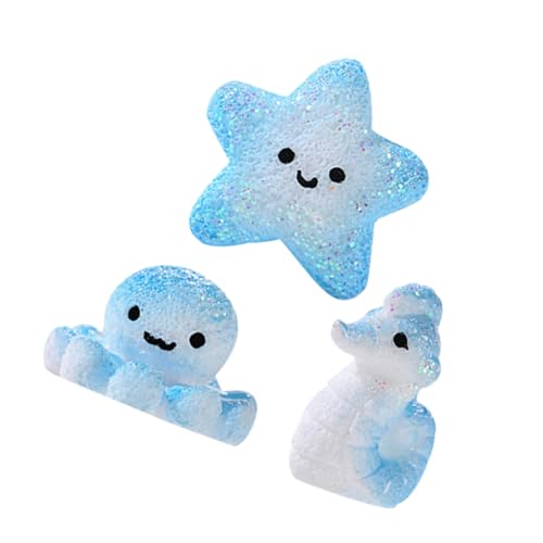 JOINPAYA 3St Ornamente aus Meereslebewesen Micro Landscape Decor Niedliches Oktopus-Miniaturornament Figur des Meereslebens Meereskrake-Figuren Meereslebewesen Figur Miniatur-Oktopus Harz von JOINPAYA