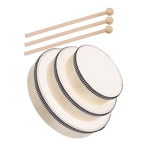 JOINPAYA 6/8/10 Zoll Handtamburin-trommeln Holz-Percussion-Set Für Erwachsene Nicht Griffig Bühnenauftritt Kirchenmusik Benutzerfreundliches Design von JOINPAYA