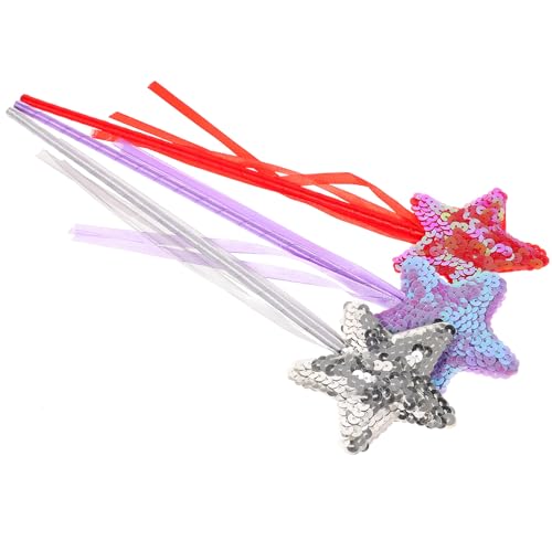 JOINPAYA 3St Zauberstab Fairy Wand Kinderkleider kinderkostüme kinderspielzeuge Toys for für zappeln Regenbogen-Tutu für Mädchen Feenstab für Mädchen glänzender Feenstab Plastik von JOINPAYA
