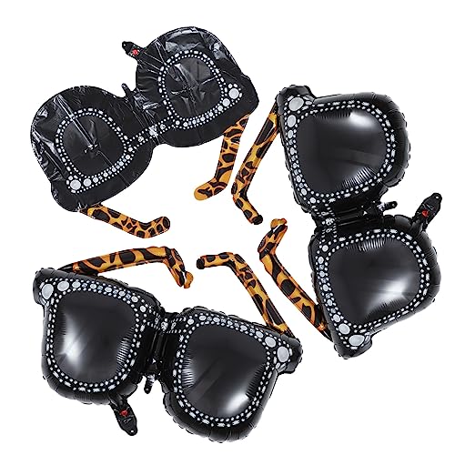 JOINPAYA 3 Stück Aufblasbare Sonnenbrillen Ballons für 80 Stück Jahre Mottoparty Party Deko Fotorequisiten aus Aluminiumfolie Robuste Sichere und Leicht zu Verwendende Ballons von JOINPAYA