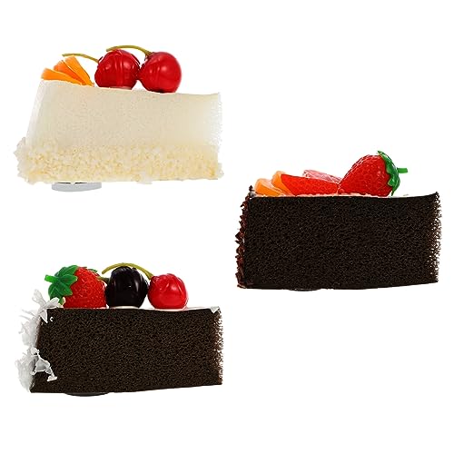 JOINPAYA 3stücke Teiliges Set Dekorative Pu-simulationskuchen Modelle Realistische Kunstkuchen Für Fotografie Heimdekoration Küche Und Partys Eiscreme Sahne Schokolade von JOINPAYA