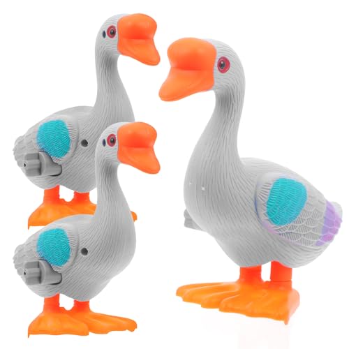 JOINPAYA 3st Aufzieh Tierspielzeug Abtasten Gänselaufspielzeug Tierspielzeug Aufziehen Babyspielzeug Kleinkindspielzeug Süße Spielzeuge Für Spiele Grey Metall von JOINPAYA